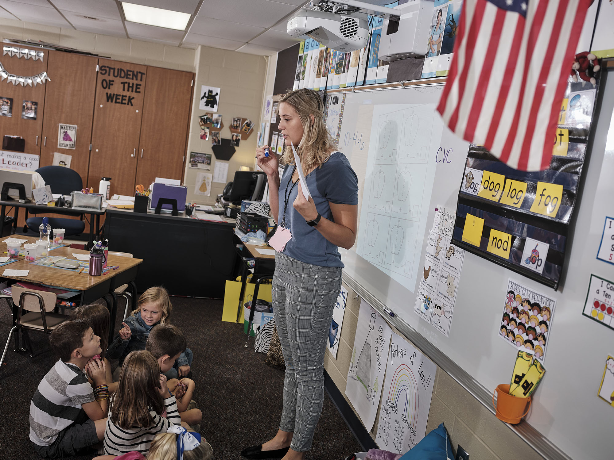 Female School of Education student in the classroom