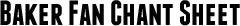 Chant Sheet