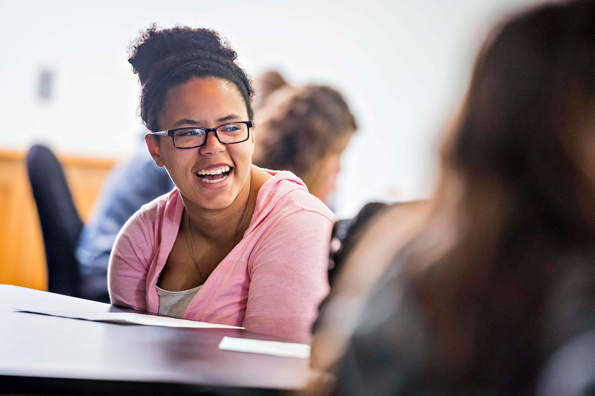 Student in classroom