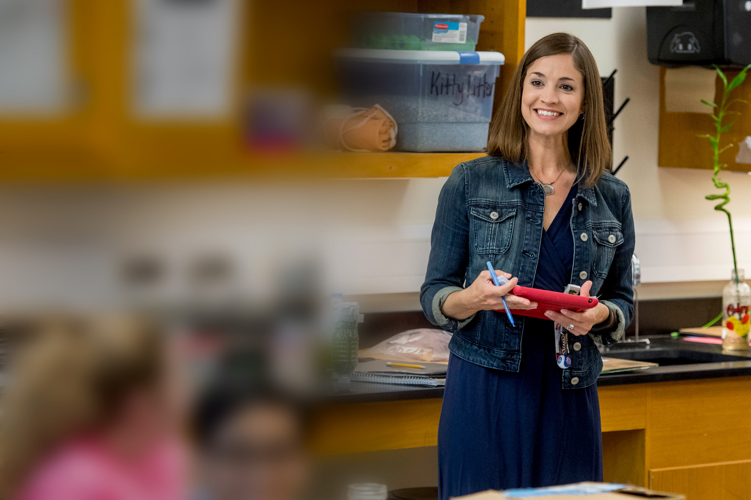 Female teacher in a classroom