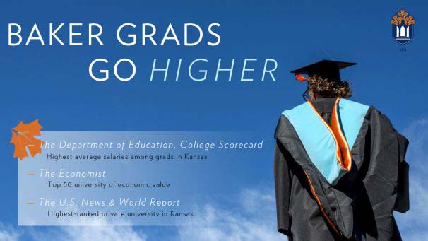 Baker Grads go higher graphic