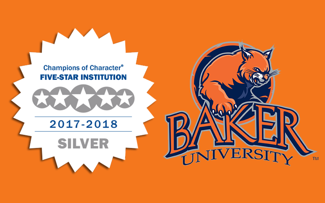 Five Star Institution 2017-2018 badge with the Baker University wildcat logo