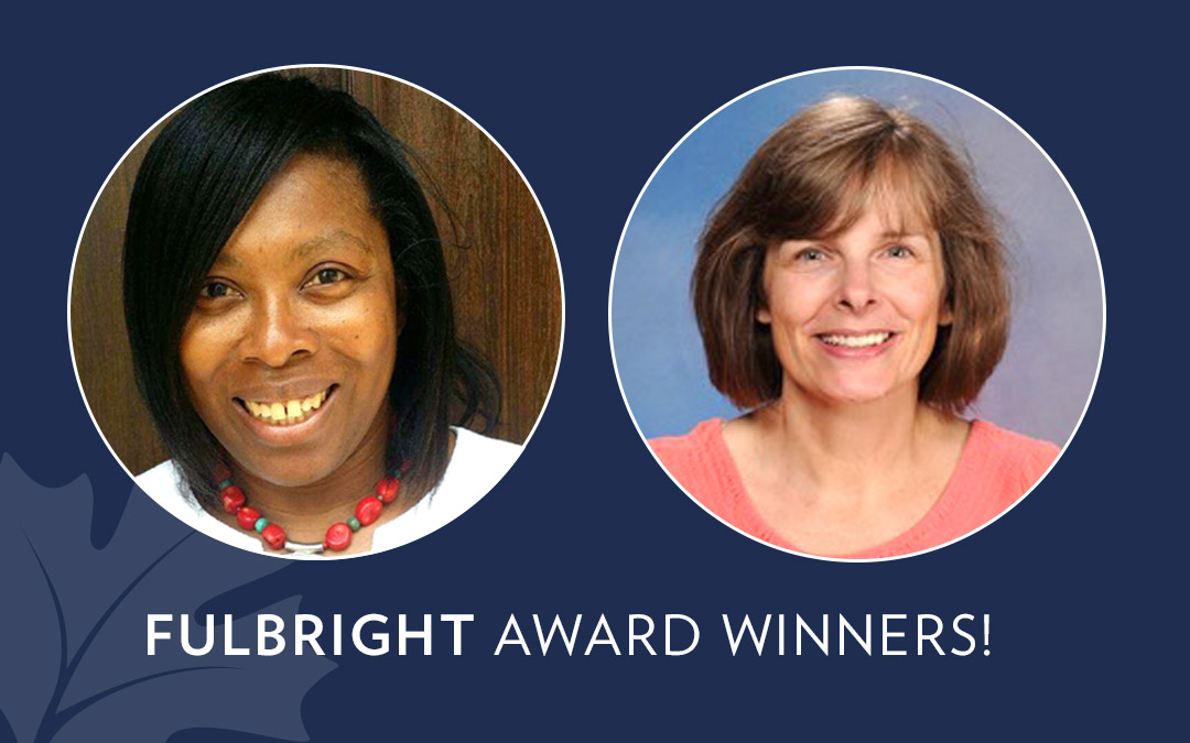 headshot of two Fulbright award winners