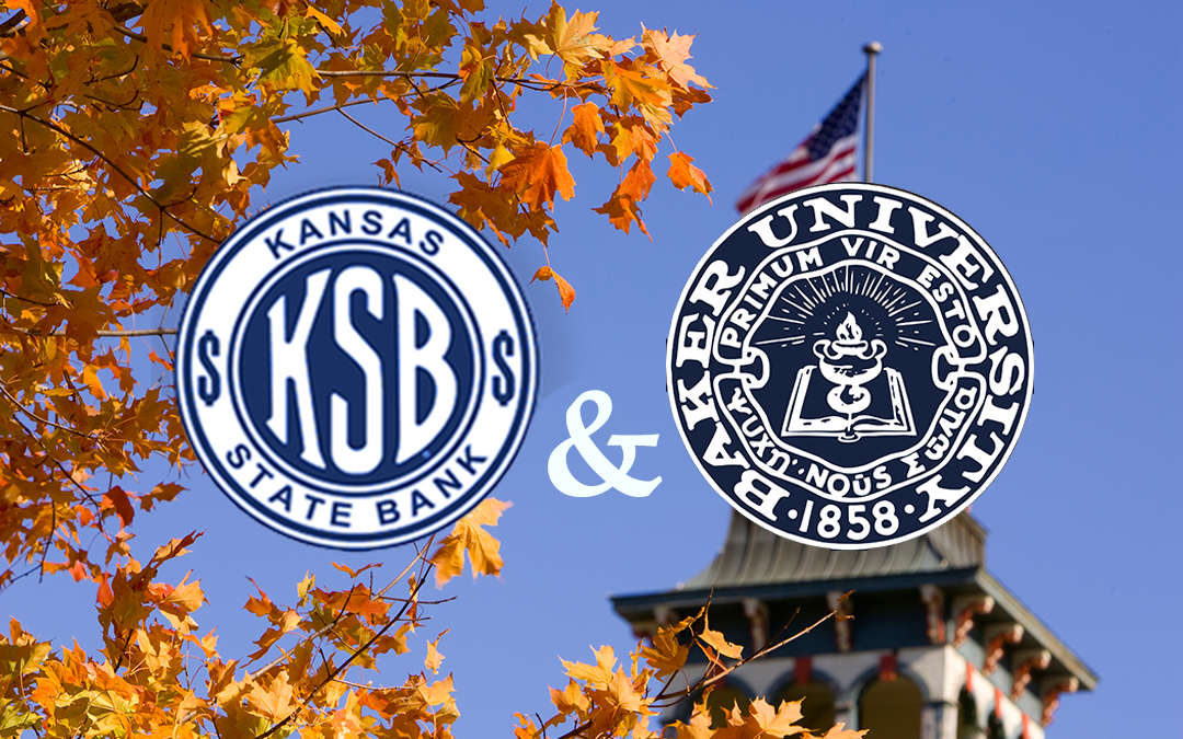 Kansas State Bank logo with Baker University seal