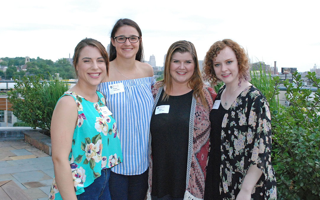 Recent graduates at the Alumni Summer Social
