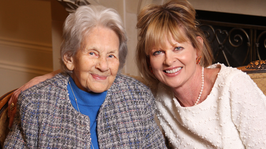 Dr. Lynne Murray with donor Marty Mather