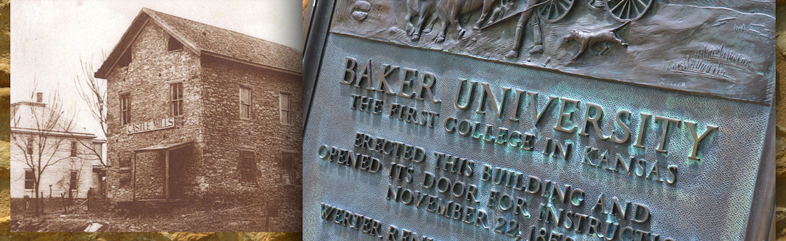 Baker University castle museum plaque