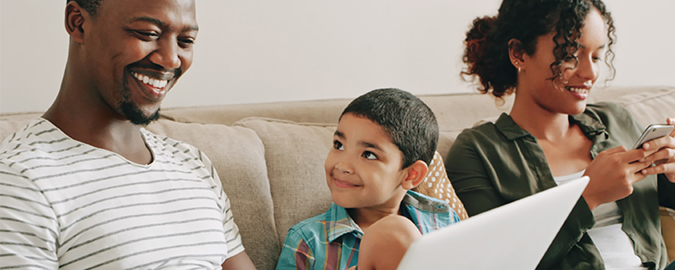 Adult learner with family.