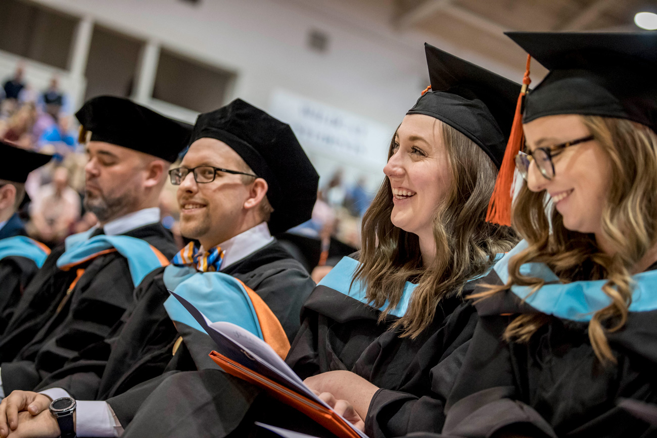 School of Education masters program graduates at commencement.