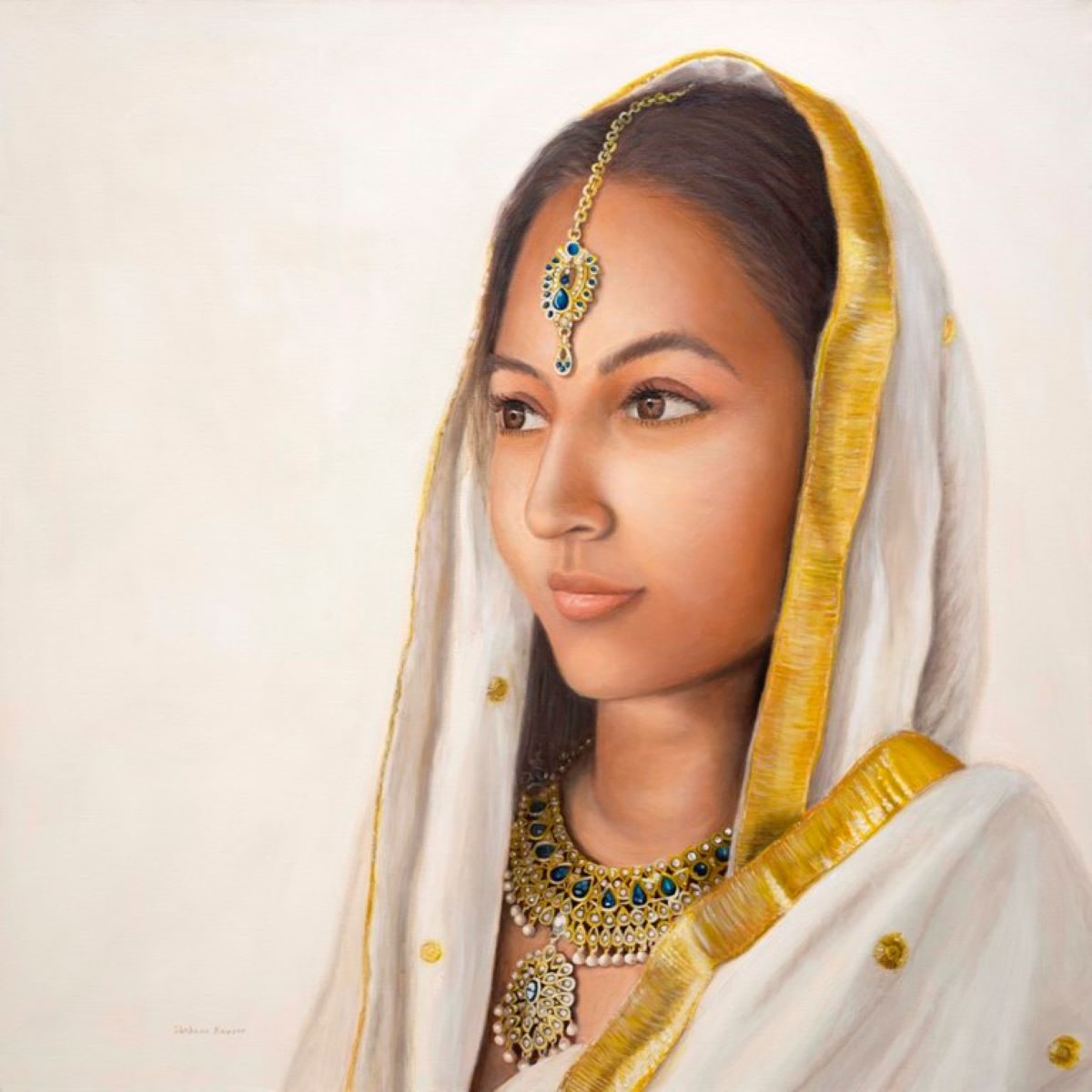 Painting of South Asian woman