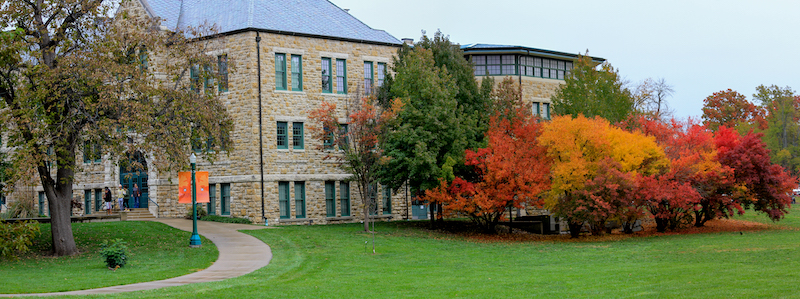 campus fall trees