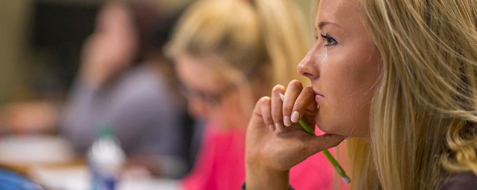 student in class