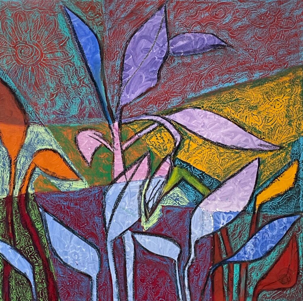 Oil and Pastel on Canvas
