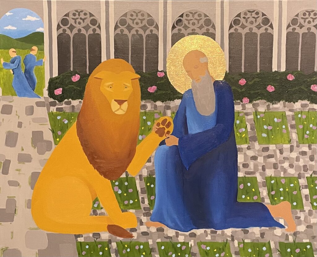 St. Jerome and the Lion Oil on Canvas