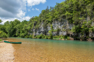 floating on a river