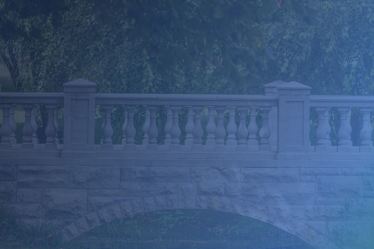 Taft bridge has a limestone foundation and concrete spindles.